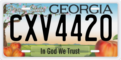 GA license plate CXV4420