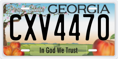 GA license plate CXV4470