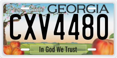 GA license plate CXV4480