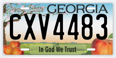 GA license plate CXV4483