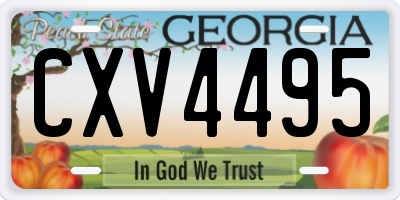 GA license plate CXV4495