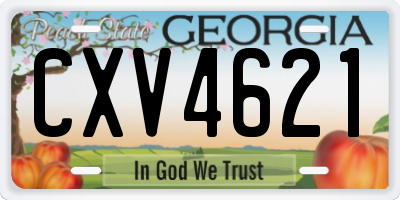 GA license plate CXV4621
