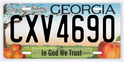 GA license plate CXV4690