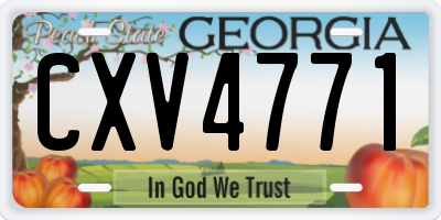 GA license plate CXV4771