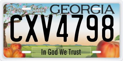 GA license plate CXV4798
