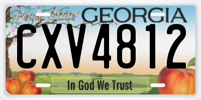 GA license plate CXV4812