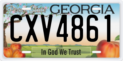 GA license plate CXV4861