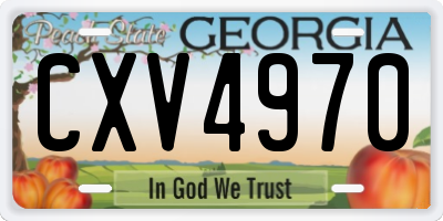 GA license plate CXV4970