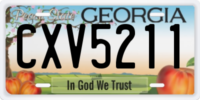 GA license plate CXV5211