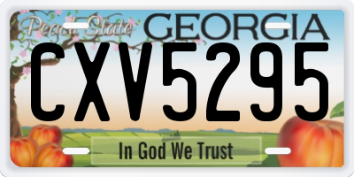 GA license plate CXV5295