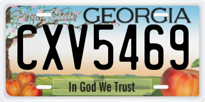 GA license plate CXV5469