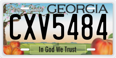 GA license plate CXV5484
