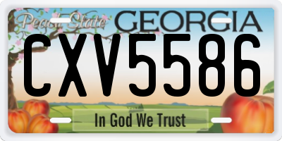 GA license plate CXV5586
