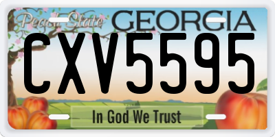 GA license plate CXV5595