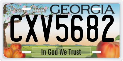 GA license plate CXV5682