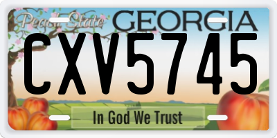 GA license plate CXV5745