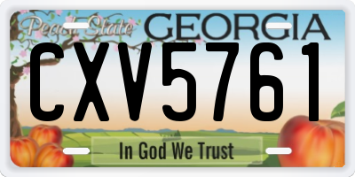GA license plate CXV5761