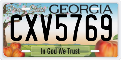 GA license plate CXV5769