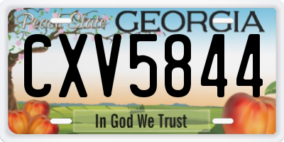 GA license plate CXV5844