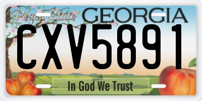 GA license plate CXV5891