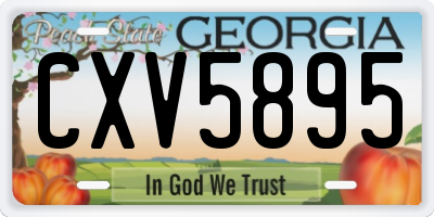 GA license plate CXV5895