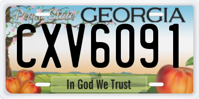 GA license plate CXV6091