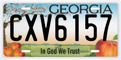 GA license plate CXV6157