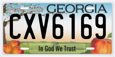 GA license plate CXV6169