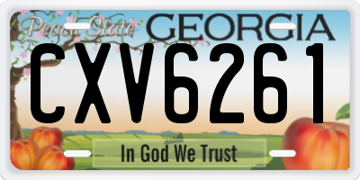 GA license plate CXV6261