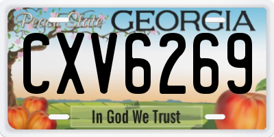 GA license plate CXV6269