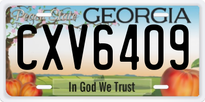 GA license plate CXV6409