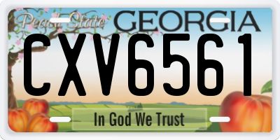 GA license plate CXV6561