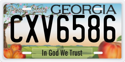GA license plate CXV6586