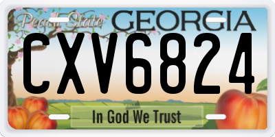 GA license plate CXV6824