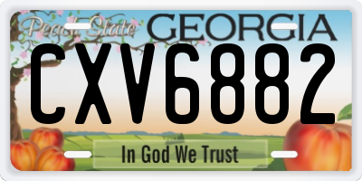 GA license plate CXV6882