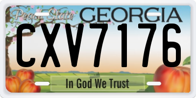 GA license plate CXV7176