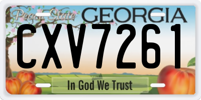 GA license plate CXV7261