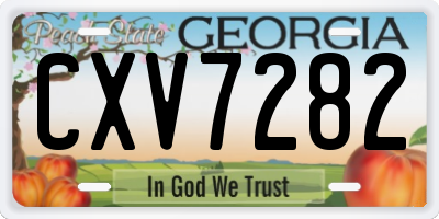 GA license plate CXV7282