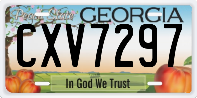 GA license plate CXV7297