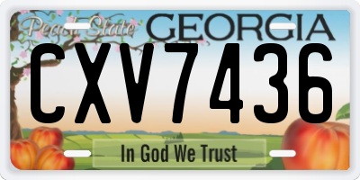 GA license plate CXV7436