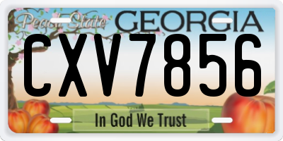 GA license plate CXV7856