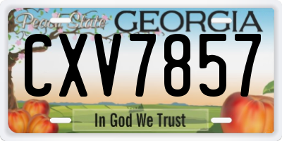 GA license plate CXV7857