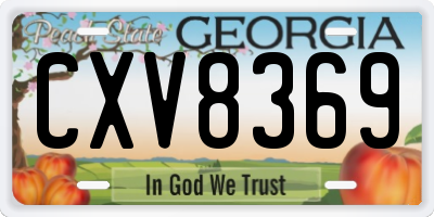 GA license plate CXV8369