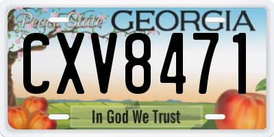 GA license plate CXV8471