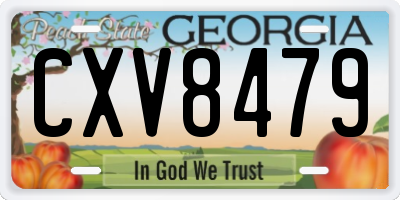 GA license plate CXV8479