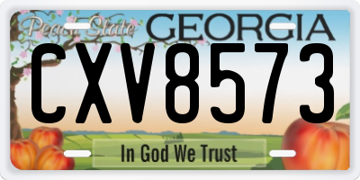 GA license plate CXV8573