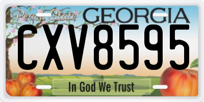 GA license plate CXV8595