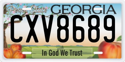 GA license plate CXV8689
