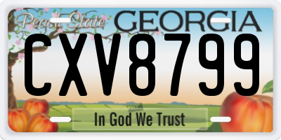 GA license plate CXV8799