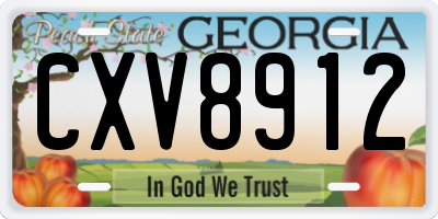 GA license plate CXV8912